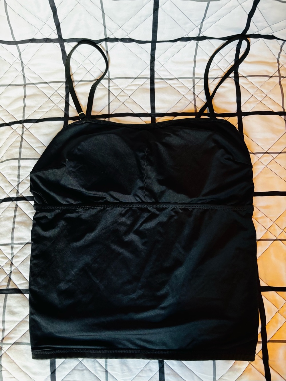 Black Shelf Bra Cami Top - Women Intimates